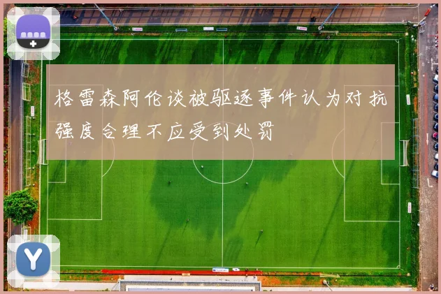 格雷森阿伦谈被驱逐事件认为对抗强度合理不应受到处罚